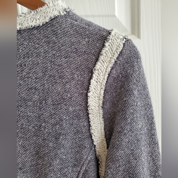 Gap Designed and Crafted Zip Moto Fitted Jacket in Blue Gray/White - Size S - Picture 9 of 9